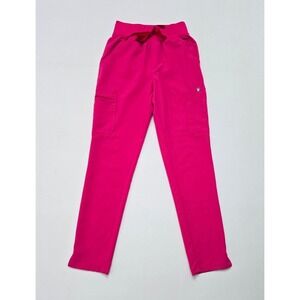 FIGS Yola High Waisted Scrub Pants Hot Pink XS 1000209 Womens Technical